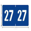 Tab 1309 compatible year label, 2027 Dark Blue, 1" x 1-1/4", matte vinyl, 500/roll