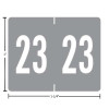 Tab 1309-compatible year label A1309-23, 2023 Gray alternate, 1 inch by 1-1/4 inch, matte vinyl, 500 per roll
