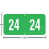 Tab 92000 year label 92024, 2024 Light Green, 3/4 inch by 1-3/4 inch, polylaminated, 500 per roll.