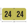 Smead Year Labels - ETYJ Series, 2024, Gold, 3/4" x 1-1/2", 500/Roll