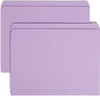 Two lavender Smead straight-cut end tab file folders, staggered for visibility.