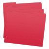 Multiple red 1/3-cut top tab letter size file folders displayed in a fan arrangement