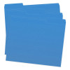 Blue File Folders, Letter Size, 1/3-Cut Top Tabs, 11 pt, 100/Box (S-30503-BLU)