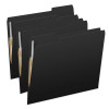 Black File Folders, Letter Size, 1/3-Cut Top Tabs, 2 Fasteners, 11 pt, 50/Box (S-30503-BLK-13)