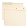 Two manila Smead reversible printed tab file folders, letter size with 1/2-cut tabs