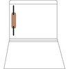 White letter size straight-cut file folder with reinforced tab and 1 bonded fastener in position 1