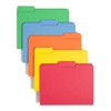 Smead 11943 assorted color top tab file folders, letter size, 1/3-cut assorted tabs, box of 100