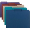 Smead 11948 assorted Jewel tone color top tab file folders, letter size, 1/3-cut assorted tabs, box of 100