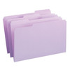 Smead 17434 lavender legal size file folders with reinforced 1/3-cut top tabs, 100 per box