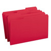 Smead 17734 red legal size file folders with reinforced 1/3-cut top tabs, 100 per box