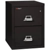 Black FireKing File Cabinet, Legal Size, 25" Deep, 2-Drawer