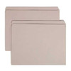 Smead Reinforced Tab File Folders - Straight-Cut Tab, Letter Size, Gray, 1 Fastener (Not Pictured), 50/Box
