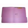 Open lavender letter-size file folder with one metal fastener in position 1 on the left interior panel, reinforced 1/3-cut top tab, Smead 12434-F1.