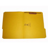 Yellow letter-size file folder with one metal fastener in position 1 on the right interior panel , reinforced 1/3-cut top tab, Smead 12934-F1.