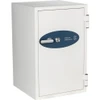 Datacare 2000 Series fireproof storage cabinet with secure lock mechanism and white finish