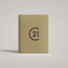 Century 21 Gilded lay-flat hardcover binding cover standing upright with gold exterior