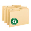 Smead 10329 recycled manila file folders with 1/2 cut right tab