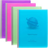 Smead poly report covers with sliding bar binding assorted colors purple pink green and blue letter size document covers - 4 pack