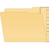 Tabbies 55992 manila Extenda-Folder strip applied to a file folder, showing the full-cut end tab conversion for shelf filing.
