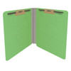 End Tab Econo Pressboard Folders with Fasteners, Letter Size, Green, 18pt Stock, 2" Expansion (25/Box) - Open