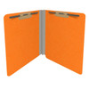 End Tab Econo Pressboard Folders with Fasteners, Letter Size, Orange, 18pt Stock, 2" Expansion (25/Box) - Open