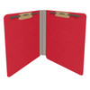 End Tab Econo Pressboard Folders with Fasteners, Letter Size, Red, 18pt Stock, 2" Expansion (25/Box), Open