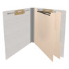 End Tab Classification Folders with 2 Dividers, Letter Size, Gray, 18pt. Stock, 2" Expansion, 10/Box, Open
