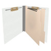 End Tab Classification Folders with 2 Dividers, Letter Size, White, 18pt. Stock, 2" Expansion, 10/Box, Open