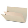 DV-S52-14-M manila legal-size end tab classification folder with one divider, open front view.