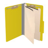 2-Divider Top Tab Classification Folders, Legal Size, Yellow, 25pt Stock, 10/Box