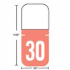 2030 Dark Pink TAB A1308 Year Labels, 1-1/8" x 1/2", 500/Roll