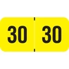 2030 Fluorescent Yellow Year Labels, 3/4" x 1-1/2", 500/Roll