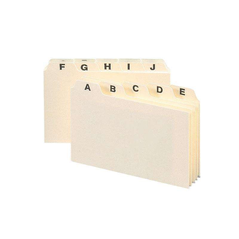 Smead 56076 Alphabetical Card Guides A-Z, 4x6 Manila, 25/Box