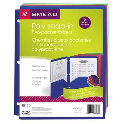 Chemises Cartonnées à Attaches Smead - Format Lettre, Coupe 1/3, 2 Attaches - Boîte De 50 - Pour Classement Robuste à Long Terme