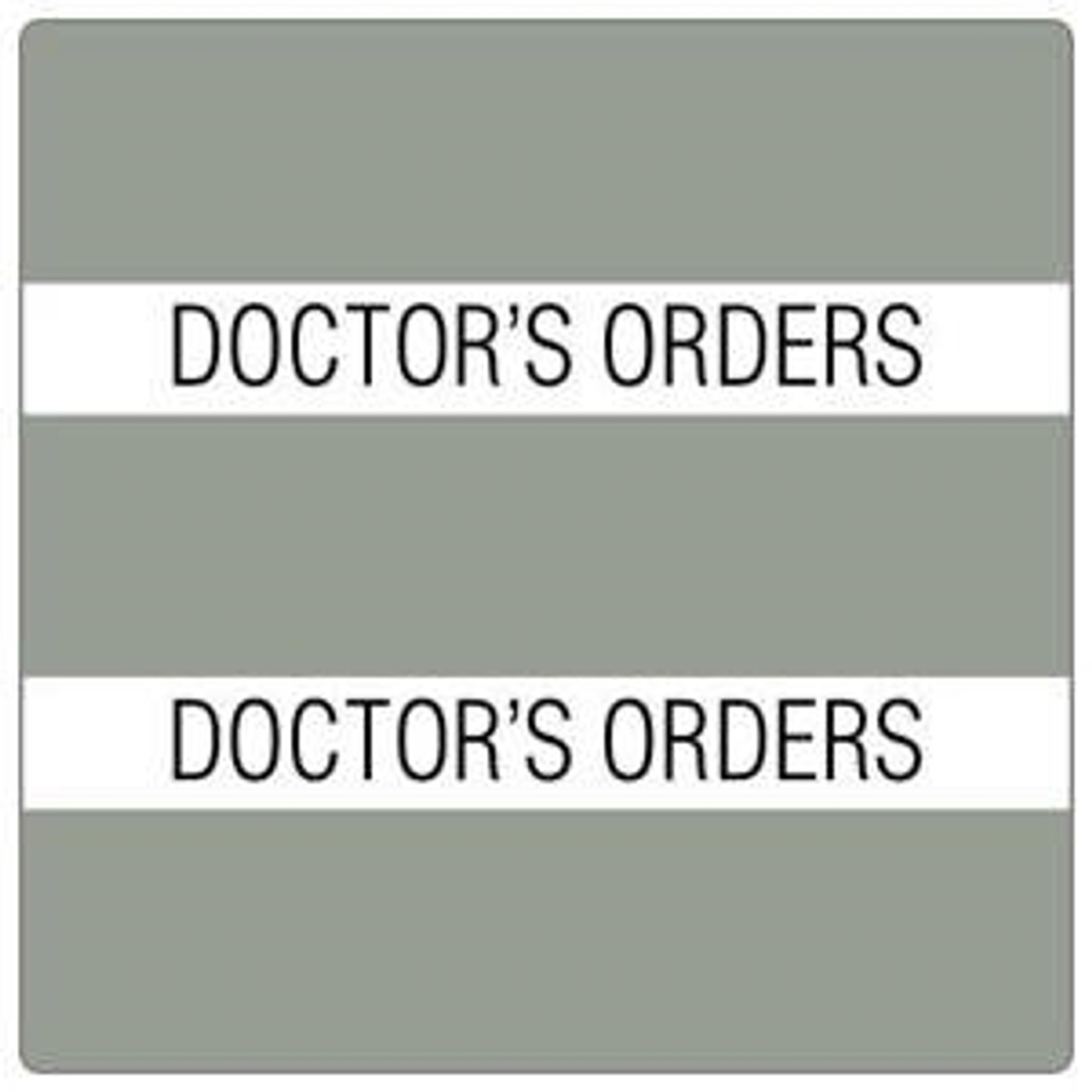 Patient Chart Index Tabs, Doctors Orders, Gray, 1-1/2 x 1-1/2, 102/Pk (52104)