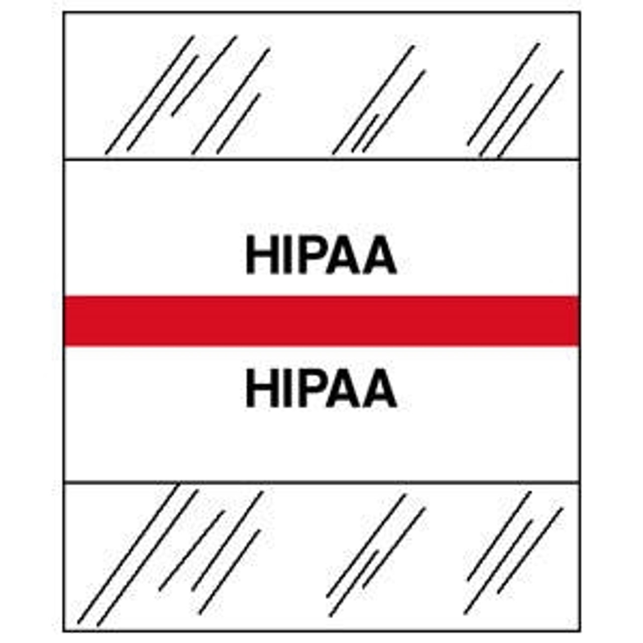 Medical Chart Index Tabs, HIPAA, Red, 1/2 x 1-1/4, 100/Pk (54546)