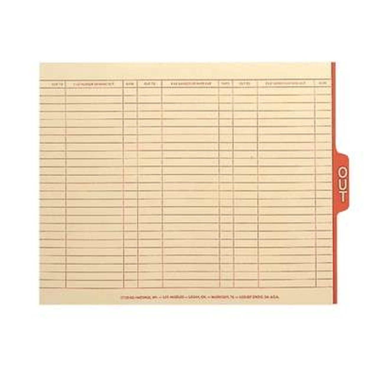 Smead End Tab Out Guides w/ Printed Form, Letter Size