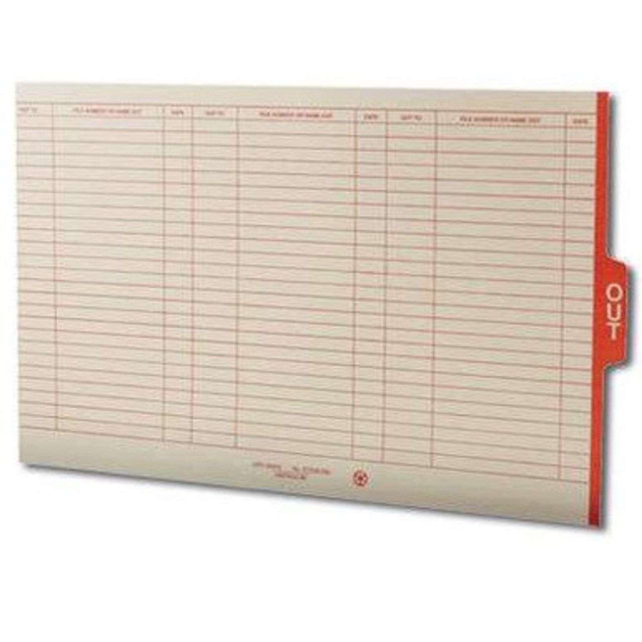 Smead End Tab Out Guides w/ Printed Form, Legal Size