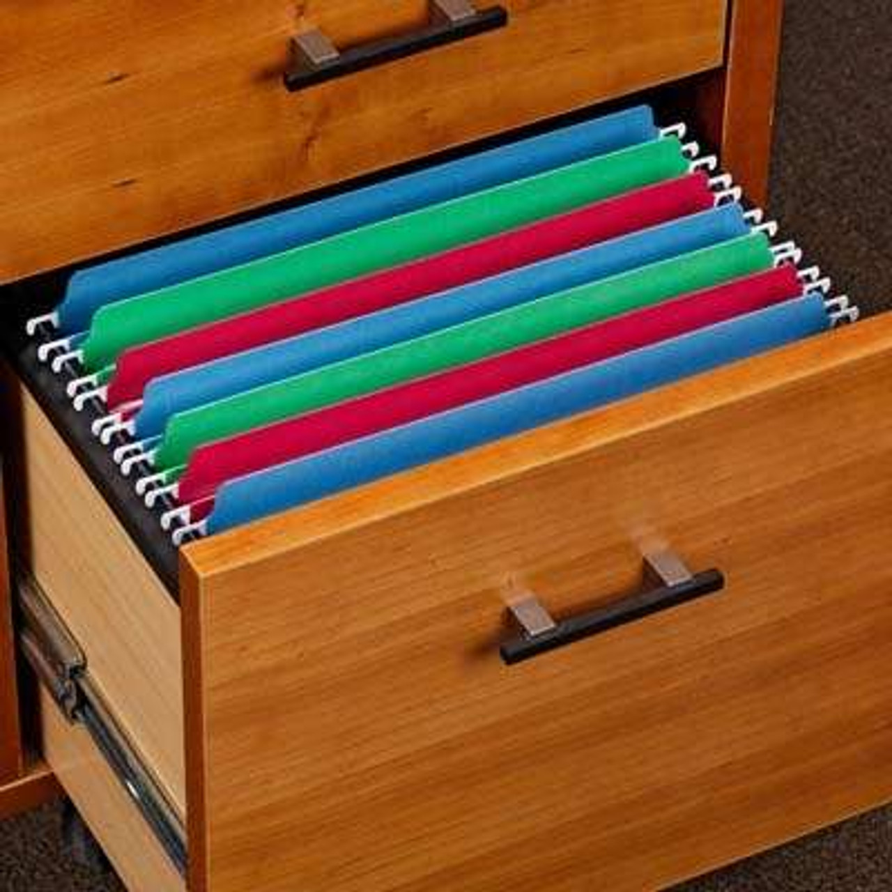 Smead FasTab Straight-Cut Hanging Folders, Letter Size, Assorted, 18/Box