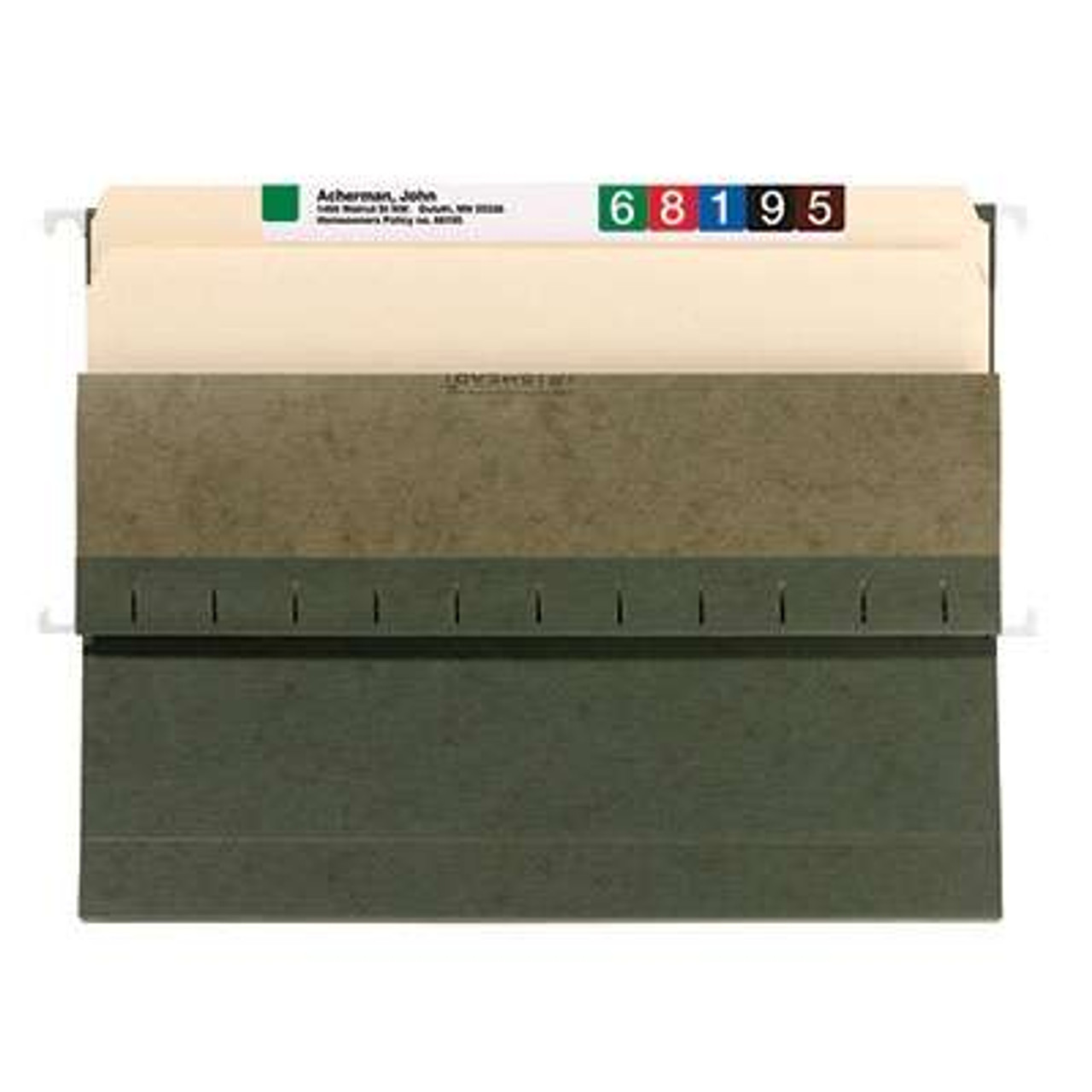 Smead Expandable Hanging File Folders, Letter Size, 1-3/4" Expansion, Green, 25 per Box