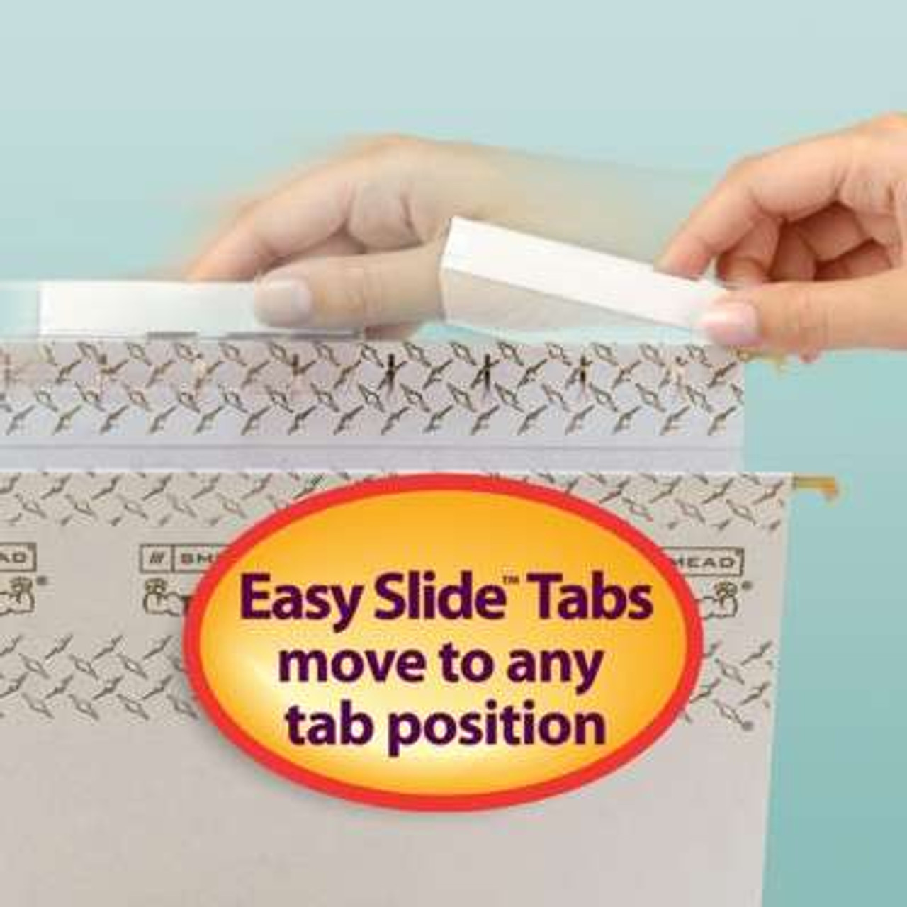 Smead TUFF Hanging Box Bottom File Folders with Easy Slide Tabs, 2 inch Expansion, Letter Size, Steel Gray, 18/Box