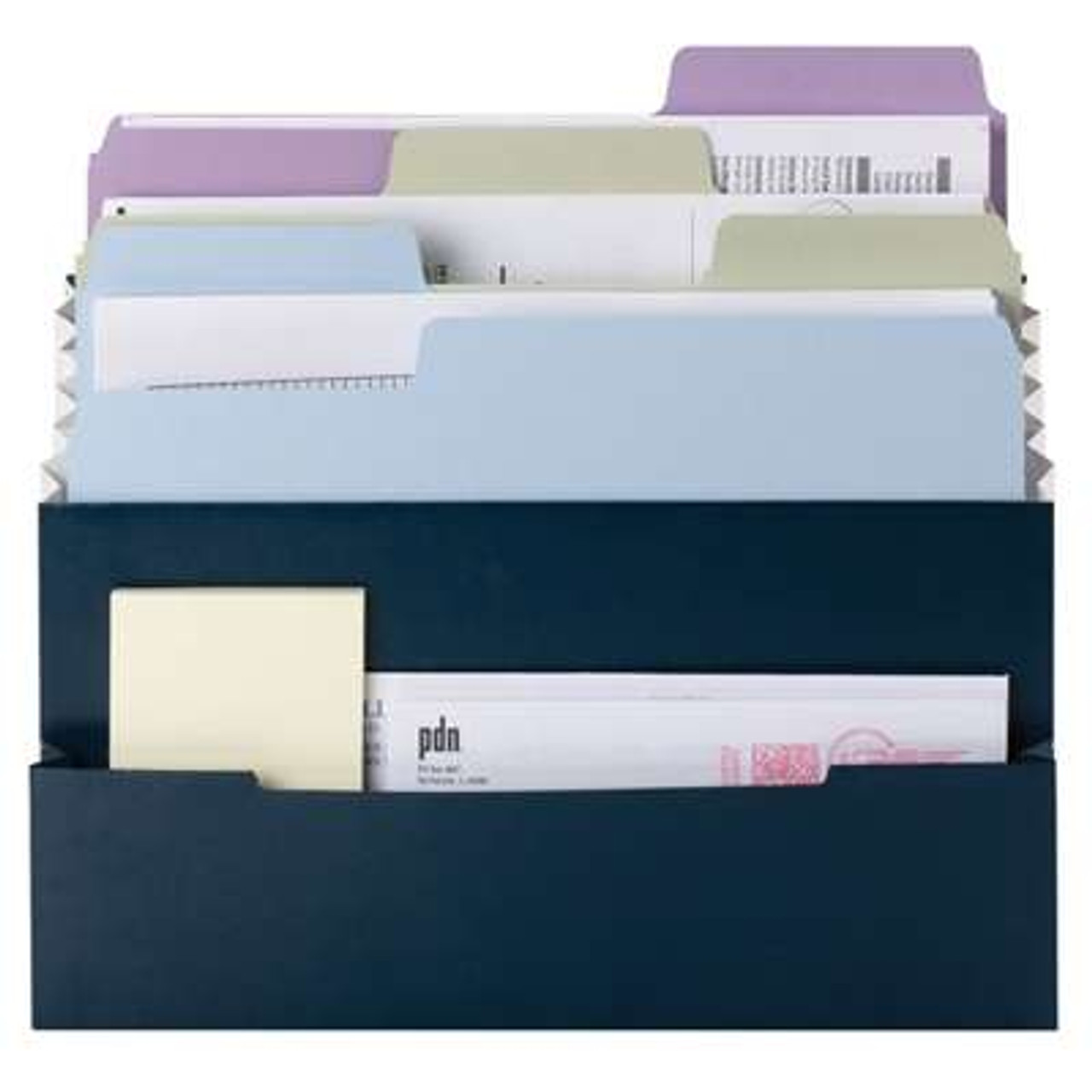 Smead Mini Stadium File, 3 Pockets, Small Front Pocket, Letter Size, Navy