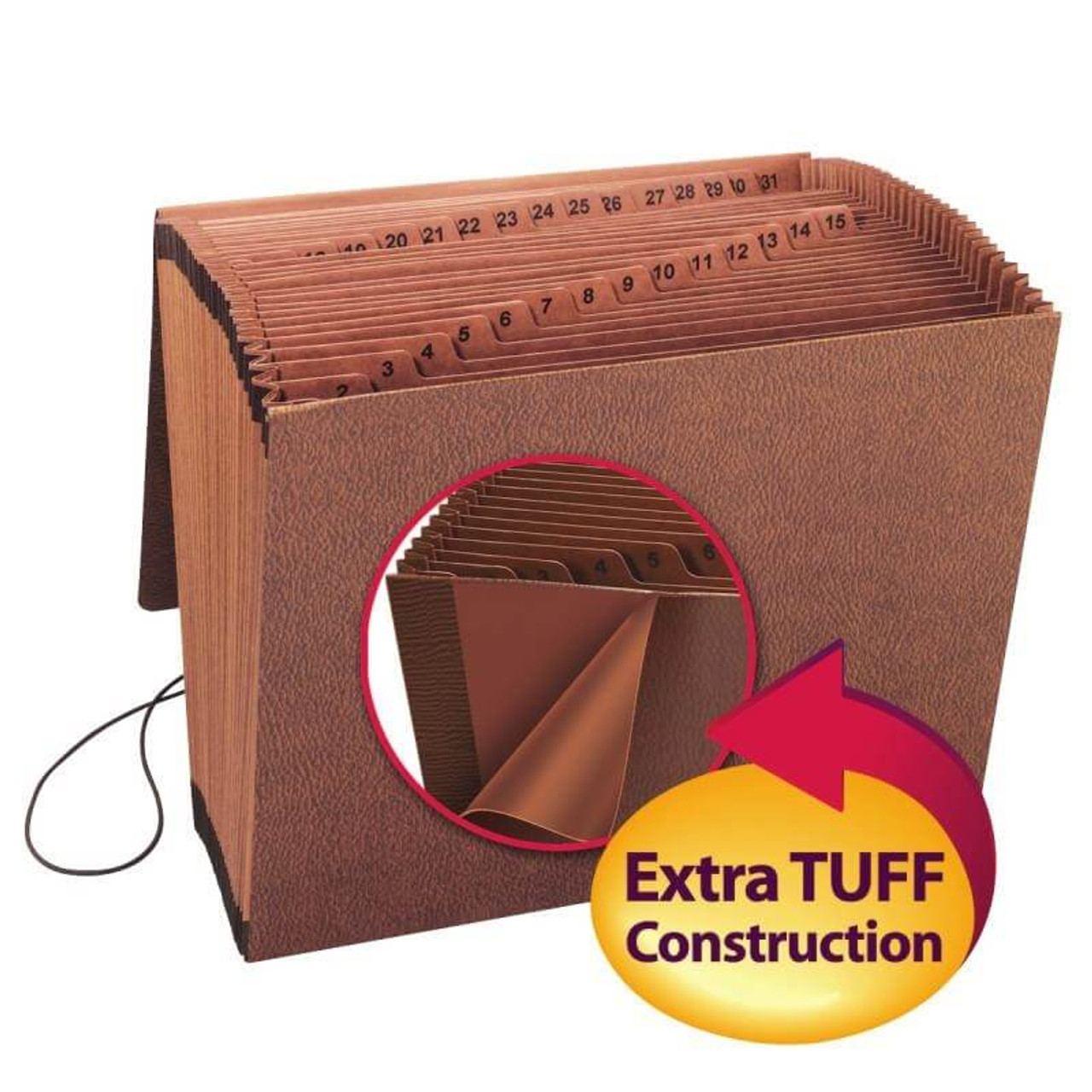 Smead TUFF Expanding File with Flap and Elastic Cord (70367)