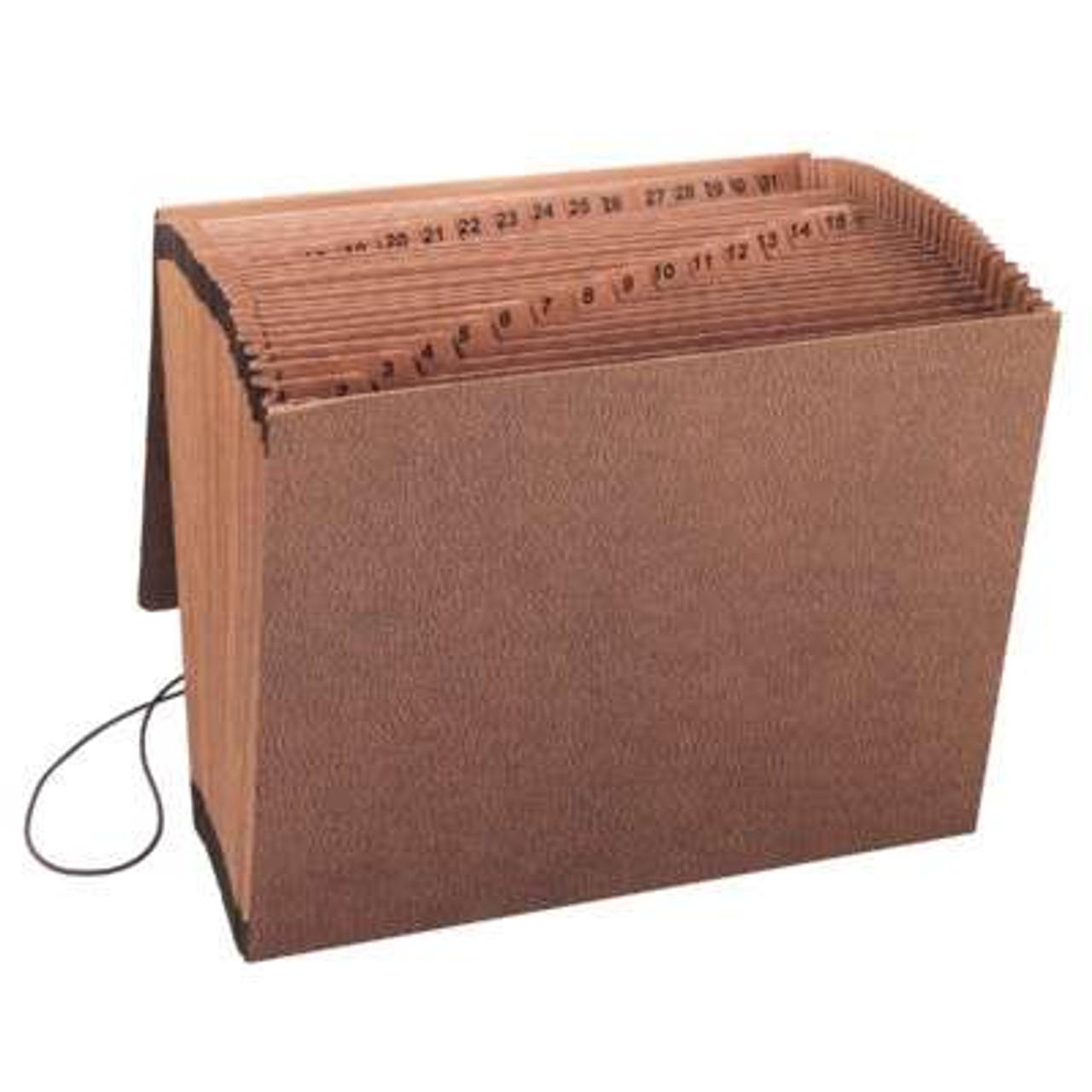 Smead TUFF Expanding File, Daily (1-31), 31 Pockets, Flap and Elastic Cord Closure, Letter Size, Redrope-Printed Stock