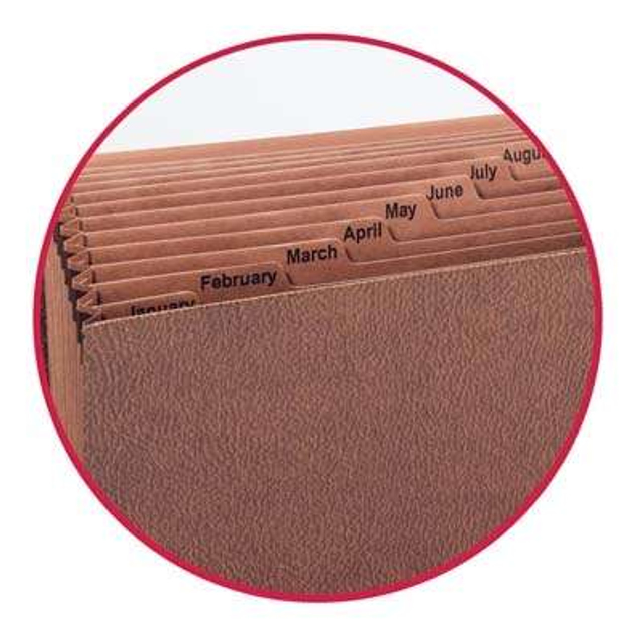 Smead TUFF Expanding File, Monthly (Jan.-Dec.), 12 Pockets, Flap and Elastic Cord Closure, Legal Size, Redrope-Printed Stock