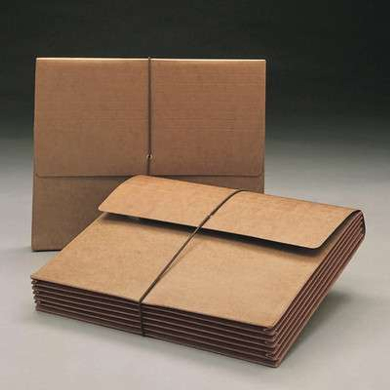 Smead Expanding Wallet, 5-1/4" Expansion, Flap and Cord Closure, Extra Wide Letter Size, Redrope, 10/Box