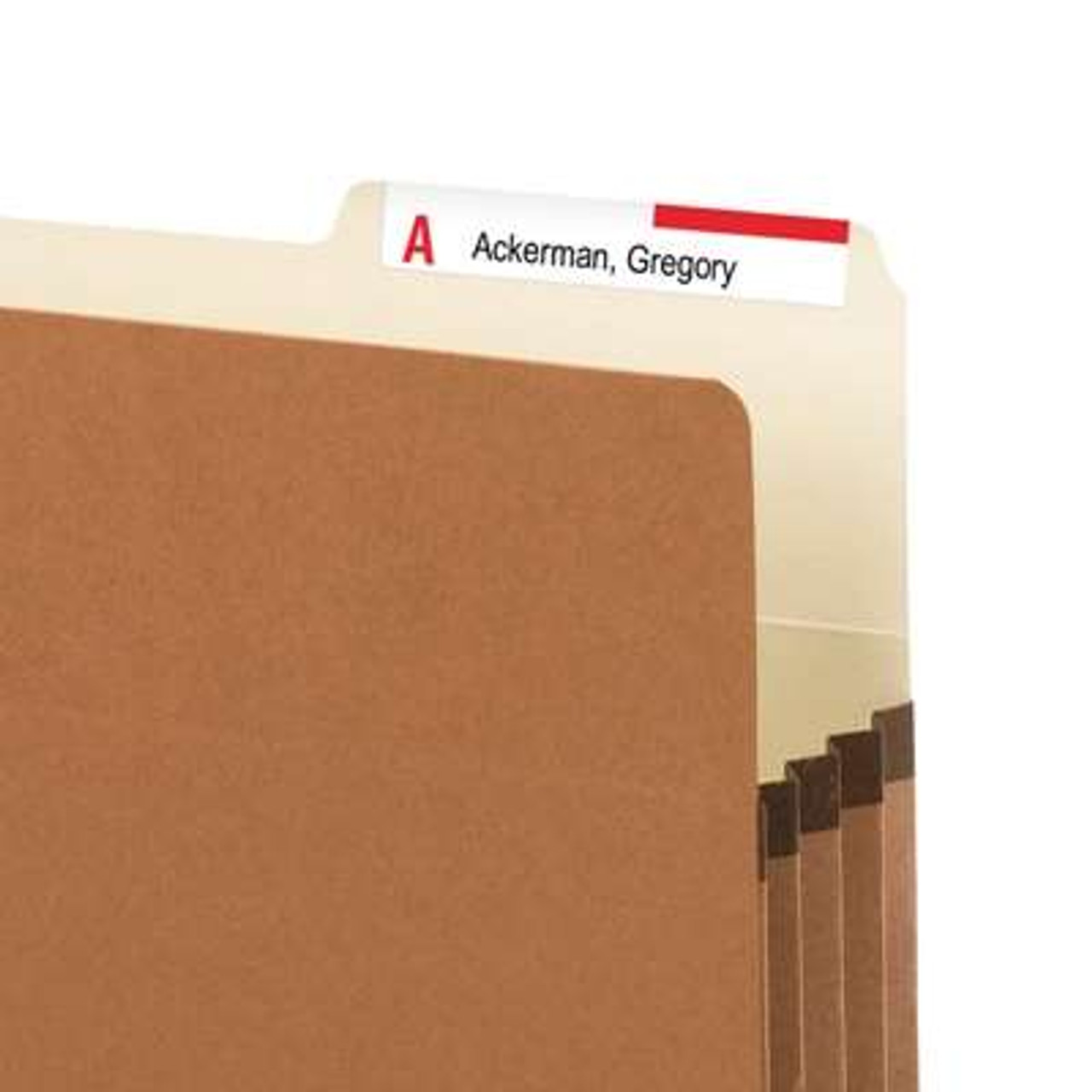 Smead File Pockets, Letter Size, 3-1/2" Expansion, 2/5-Cut Tab Right Position, Guide Height, 25/Box
