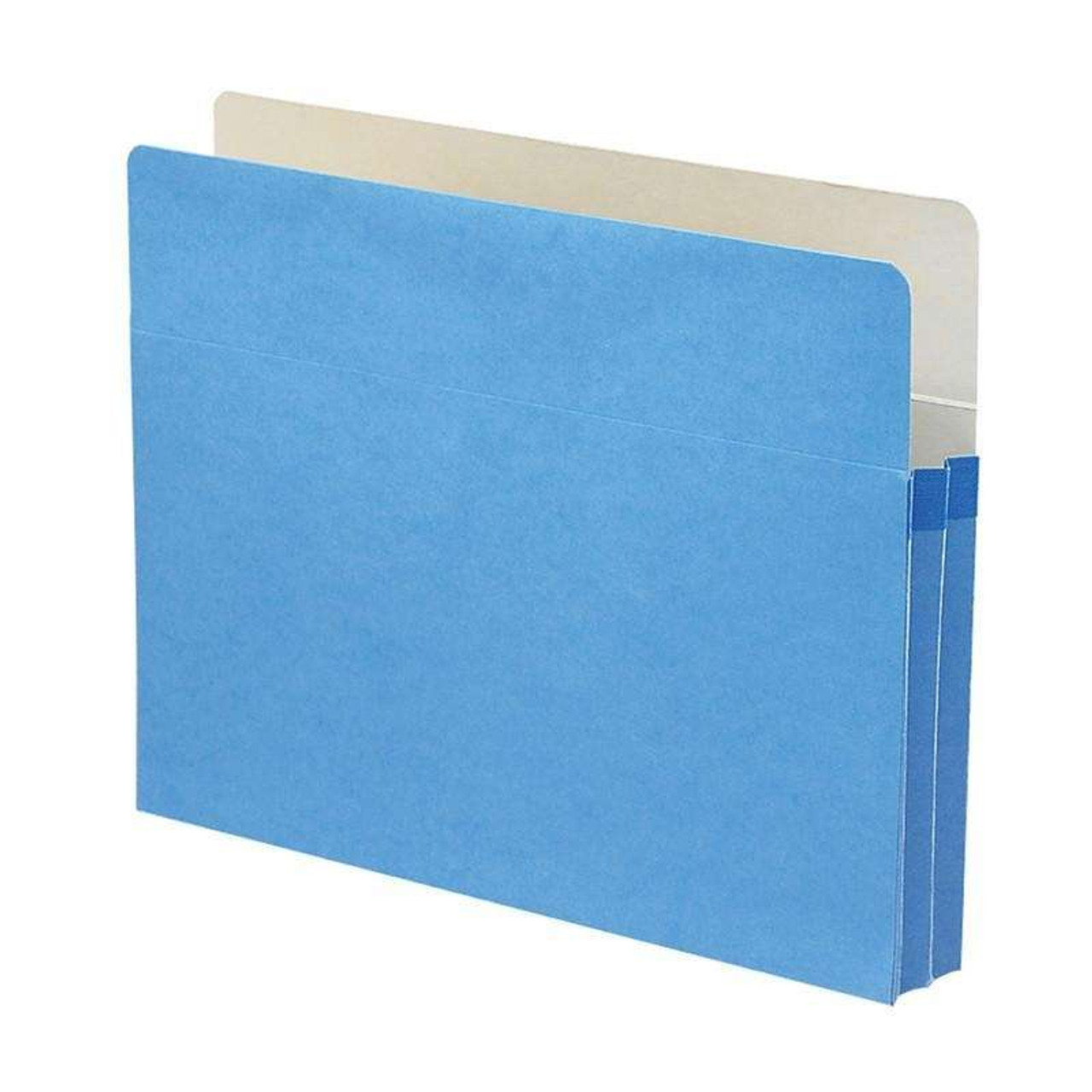 Smead File Pocket Straight-Cut Tab 1-3/4" Exp Blue (73215)