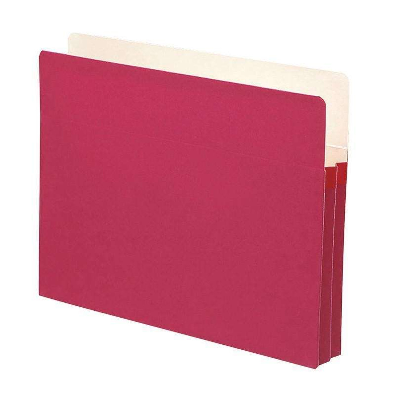 Smead File Pocket Straight-Cut Tab 1-3/4" Exp Red (73221)