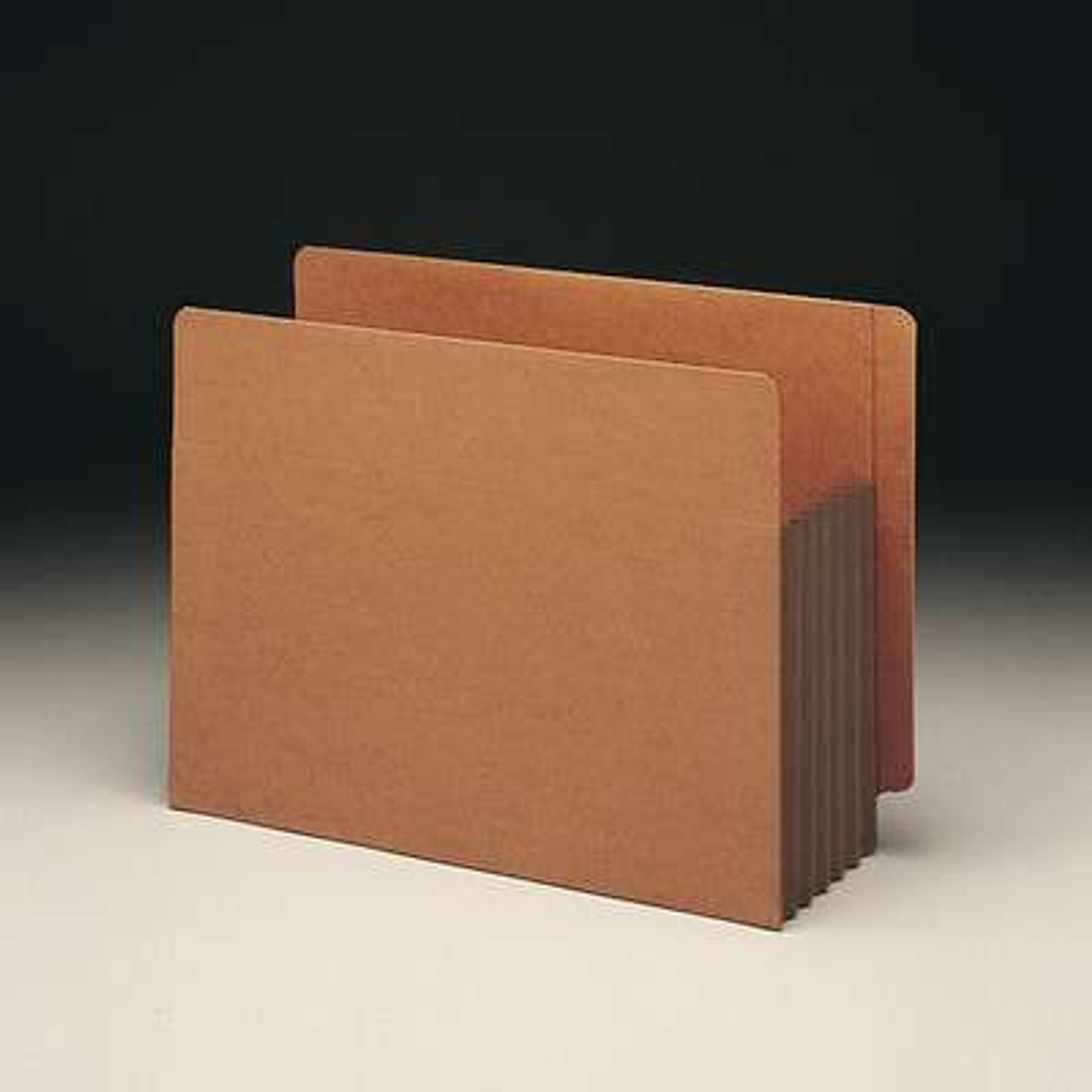 Smead End Tab File Pockets, Extra Wide Letter Size, 5-1/4" Expansion, Redrope with Brown Gusset, 10/Box